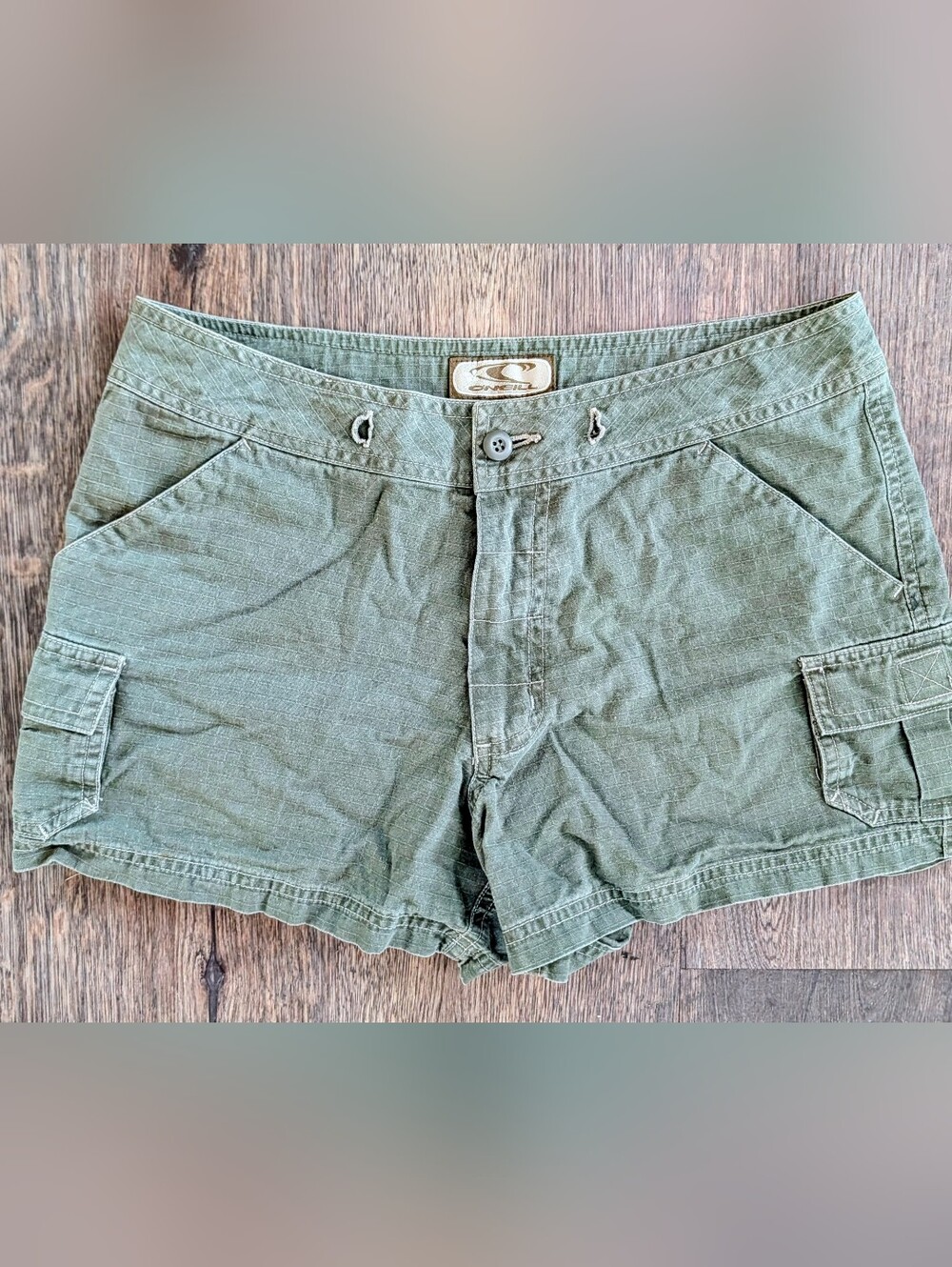 O'Neill Woman's Olive Ripstop Flat Front Shorts